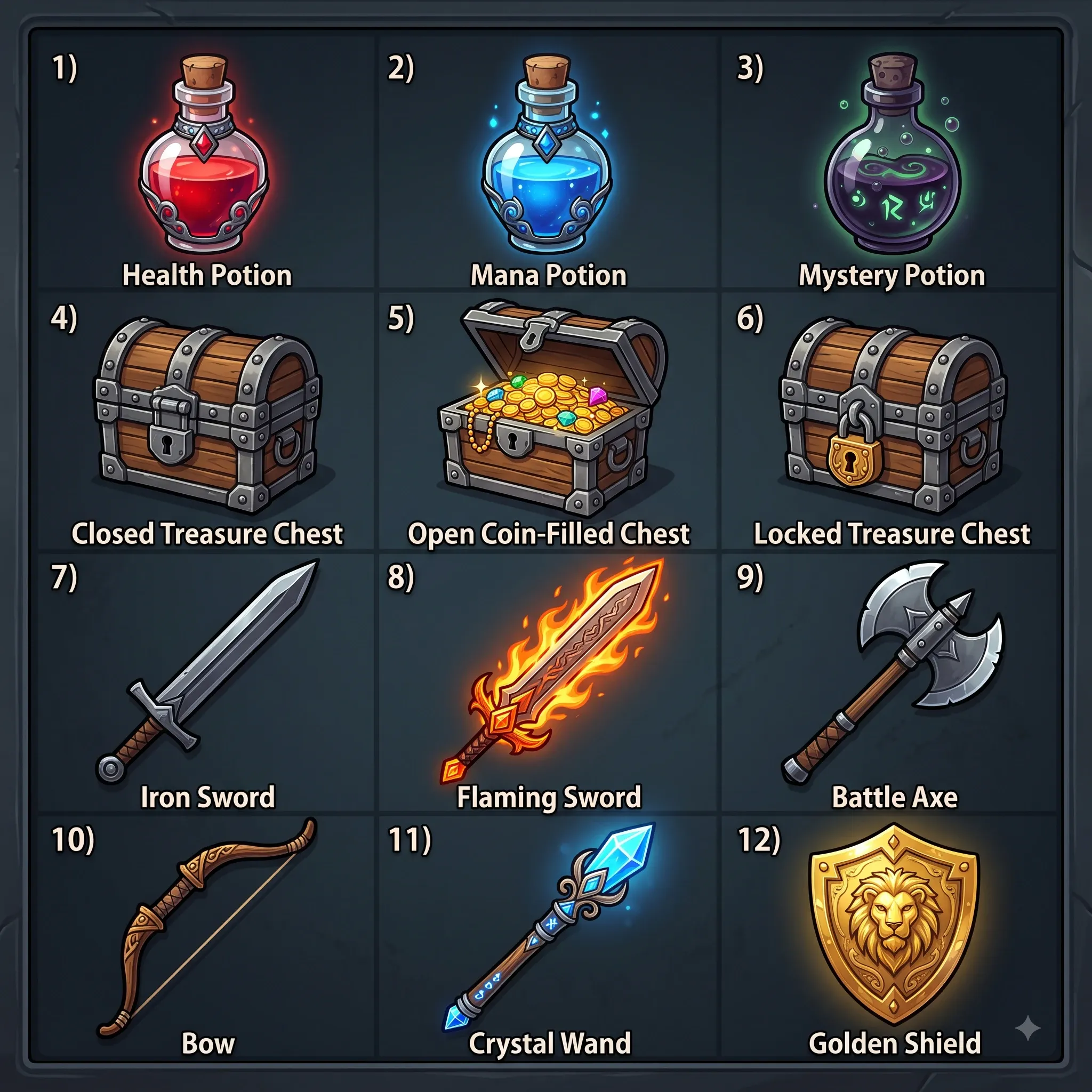 Fantasy Game UI Icon Set